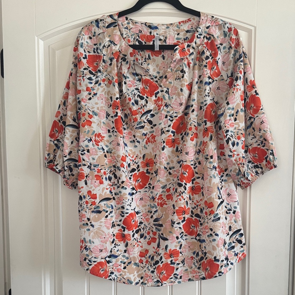 Passport Floral Blouse - Red and Pink